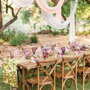 Большая дорожка для обеденных столов с пайетками. Блестящий дизайн. Износостойкая. Защищает от царапин и пятен. Подходит для свадеб, роскошных вечеринок. розового золота