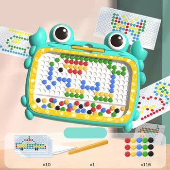 Большая доска для рисования, детский рисунок для малышей 4 лет, подарок для вечеринки, 116 зеленых бусин 50 Beads green