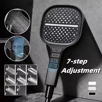Большая душевая лейка 7 режимов Регулируемая душевая лейка Ванная комната Высоконапорный водосберегающий смеситель для душа Насадки Аксессуары для ванной комнаты