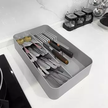 Большая емкость 2 цветов коробки рассекателя кухонной утвари, широкое применение серый