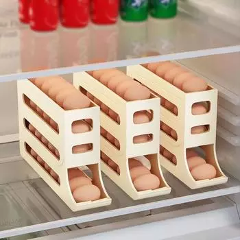 Большая емкость, четырехслойная автоматическая машина для прокатки яиц, кухонная столешница, поднос для яиц, коробка для хранения свежих продуктов, холодильник as the picture