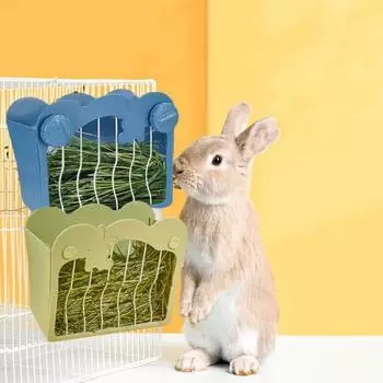 Большая емкость держатель для травы кролика фиксированная кормушка для травы кролика кормушка для сена для морской свинки для клетки белый