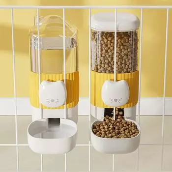 Большая емкость для домашних животных автоматическая поилка легко моется клетка подвесная миска автоматическая кормушка для кроликов Coffee-Style A