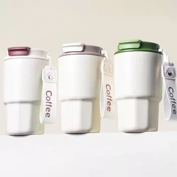 Большая емкость для двойного напитка, кофейная чашка с крышкой, спортивная трубочка для работы дома G-450ml