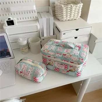 Большая емкость для хранения косметики, сумка для макияжа на молнии, многоразовый контейнер для туалетных принадлежностей, дорожный контейнер Small