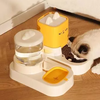 Большая емкость для кошачьей воды Пластиковое ведро для кормления кошек Поилка для кошек Главная waterer