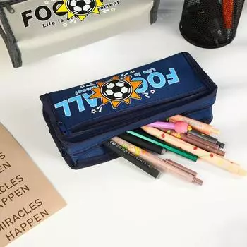 Большая емкость для мальчиков, канцелярская сумка, пенал, держатель, мультяшный пенал, детский подарок синий