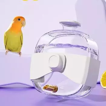 Большая емкость для попугаев, прозрачная миска для попугаев, автоматическая кормушка для птиц прозрачный