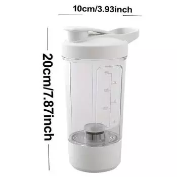 Большая емкость для смешивания, перезаряжаемая электрическая чашка для смешивания с крышкой, портативный бытовой кухонный инструмент для смешивания белый