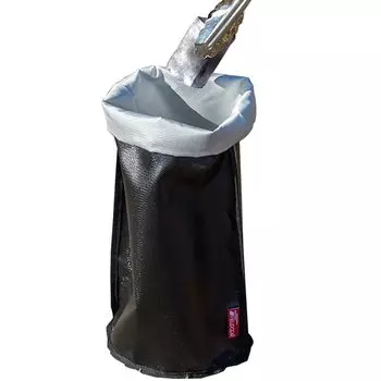 Большая емкость для утилизации угля для пожаротушения FIELDOOR Безопасно утилизирует уголь и золу после использования глубокого компактного мешка Flame, [размер M].