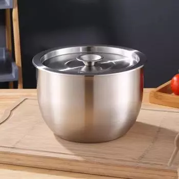 Большая емкость для взбивания яиц, емкость из нержавеющей стали для жира, бытовая емкость для брожения теста L