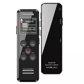 Большая емкость до 2276 часов записи QZT Диктофон IC Диктофон 32 ГБ Диктофон 3072 кбит/с Сверхмаленький Большая емкость Длительная запись до