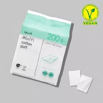[Большая емкость] Fillimilli Multi 5-слойные ватные диски 200 шт., корейская косметика