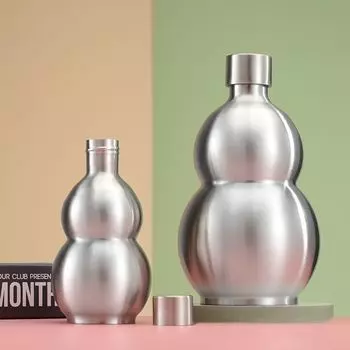 Большая емкость фляжка из тыквы из нержавеющей стали 250/500/1500 мл бутылка для воды ликер кувшин для кемпинга S