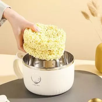 Большая емкость из нержавеющей стали для лапши рамен с крышкой, термостойкий изолированный пищевой контейнер, миски для бенто, кухонная посуда зелёный