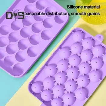 Большая емкость, легкосъемная силиконовая решетка для льда, желе, йогурт, форма для ледяного шара, холодильник, ящик для льда, пищевой контейнер для льда небесно-голубой