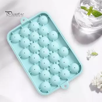 Большая емкость, легкосъемная силиконовая решетка для льда, желе, йогурт, форма для ледяного шара, холодильник, ящик для льда, пищевой контейнер для льда розовый