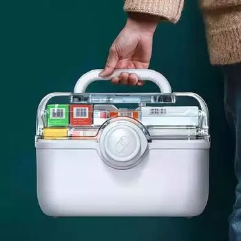 Большая емкость, органайзер для семейной медицины, портативная аптечка, коробки для хранения лекарств, органайзеры, пластиковая организация дома