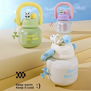 Большая емкость с трубочкой, большой брюшной стакан, термоизолированный стакан из нержавеющей стали 316 и стакан для холодной воды, женский чайник, студенческий дорожный стакан 680ml