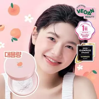 [Большая емкость] Skin Food Peach Soft Multi-Finish Powder 15 г, корейская косметика, KPOP Peach-soft multi-finish powder
