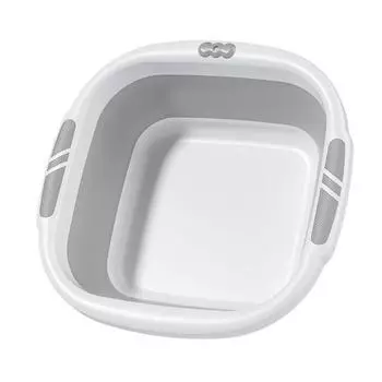 Большая емкость Складной дизайн Портативная ванночка для ног Таз Расширяемый Легкое хранение Таз для замачивания ног серый