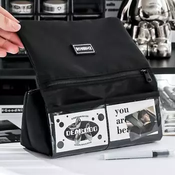 Большая емкость, устойчивая к грязи, прозрачный пенал для студента, треугольная сумка для хранения рулонов полотенец 1 шт.