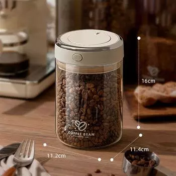 Большая емкость вакуумного резервуара для хранения кофе, контейнер для хранения кофейных зерен, герметичный резервуар для кофе M