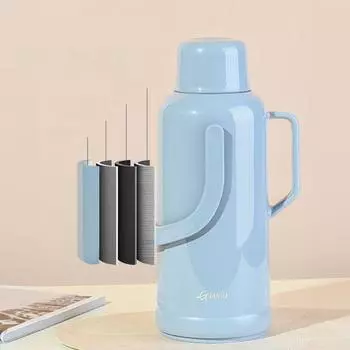 Большая емкость вакуумного термоса для хранения в помещении, термос для чая и кофе, стеклянный внутренний пузырь