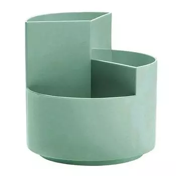 Большая емкость, вращающаяся на 360° подставка для ручек, настольный ящик для хранения карандашей с тремя ячейками, органайзер для кисточек для макияжа, школьная подставка для ручек, офисное хранение розовый