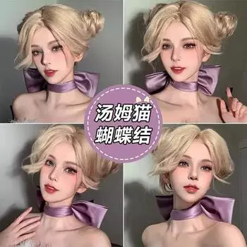 Большая фиолетовая атласная заколка для волос, декоративная фотоподставка, ожерелье