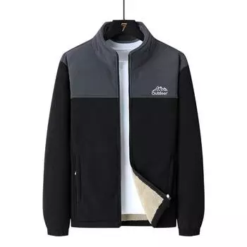 Большая флисовая куртка для мужчин, толстая ветрозащитная и теплая флисовая куртка из овечьей шерсти для походов на открытом воздухе для мужчин 7XL