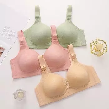 Большая грудь показывает маленький размер, нет стального кольца, чтобы закрыть вторичную грудь, удобное регулируемое нижнее белье, женская сторона, чтобы закрыть вторичную грудь 36/80 зелёный