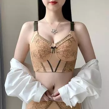 Большая грудь показывает маленькую, без стального кольца, без губки, большой размер, тип регулировки, антипровисающее нижнее белье, женский ультратонкий чехол для бюстгальтера, жир мм 75B