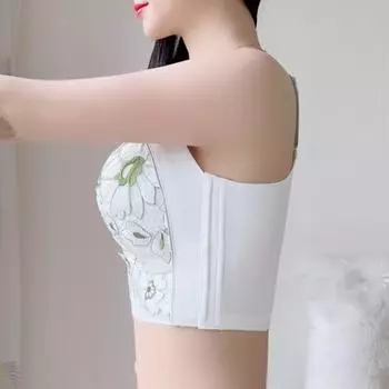 Большая грудь показывает маленькую грудь, уменьшает грудь, закрывает вторичную грудь, чтобы предотвратить провисание, большой размер собирает бюстгальтер покрывает 34/75B зелёный