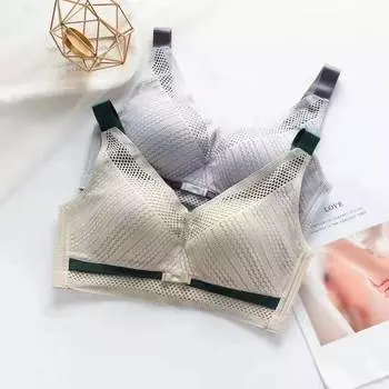 Большая грудь показывает маленькую жирную ММ без губки нижнее белье женское тонкое большой размер без стального кольца, тонкая коллекция, двойная грудь, полная чашечка бюстгальтера крышка 34B/75B розовый