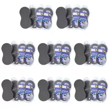 - Большая губка, 8-образные чистящие губки для уборки кухни (Серый высокой плотности)