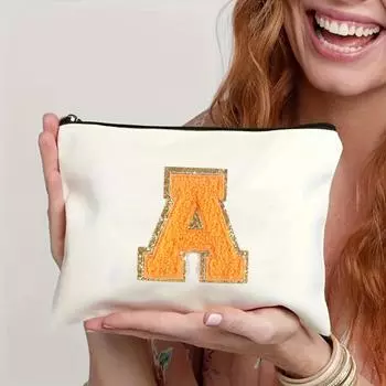 Большая холщовая сумка подарочная сумка конверт косметичка бежевый