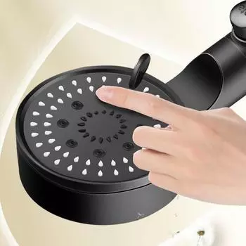 Большая хромированная насадка для душа, силиконовая насадка для экономии воды