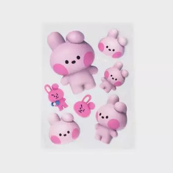Большая и маленькая съемная наклейка Line Friends BT21 COOKY
