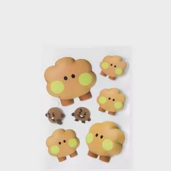 Большая и маленькая съемная наклейка Line Friends BT21 SHOOKY