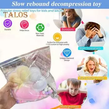 Большая игрушка для снятия стресса с кошки, красочная игрушка для снятия стресса с кошки, мягкая игрушка для снятия стресса с кошки, ... разноцветный