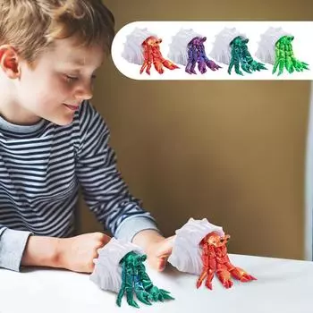 Большая игрушка-отшельник, напечатанная на 3D-принтере, съемная и подвижная интегрированная модель руки, детская игрушка One Size темно-зеленого