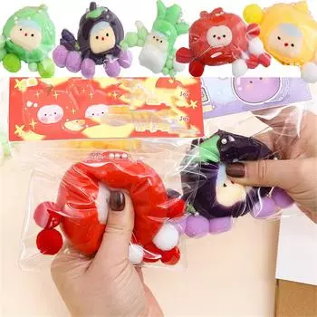 Большая игрушка ручной работы для снятия стресса, забавные овощи для снятия стресса и разминания One Size