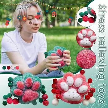 Большая игрушка ручной работы Taba для снятия стресса на Рождество One Size красный