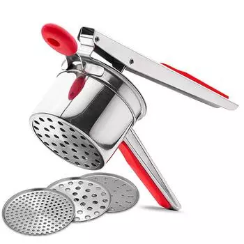 Большая картофельная машина для картофеля из нержавеющей стали и кухонный инструмент для рисования пюре и пресса для идеального картофельного пюре чёрный