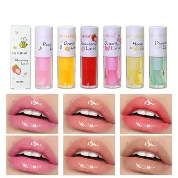 Большая кисточка Блеск для губ Фруктовое мятное масло для губ Увлажняющее и увлажняющее масло для губ