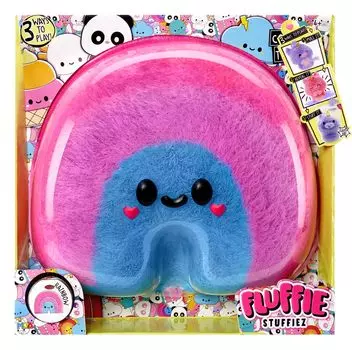 Большая коллекционная мягкая игрушка Fluffie Stuffiez - Радуга - ASMR Fidget DIY Fur Pull Reves Распаковка, Ультрамягкий пух - Идеально подходит для детей от 4 лет и