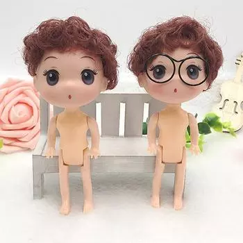 Большая коллекция из 5 штук, круглые очки без линз в стиле ретро для кукол 2.2*3*1.2cm чёрный