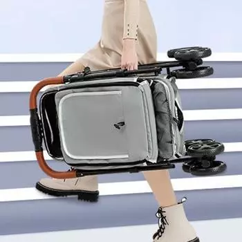 Большая коляска для кошек, переносная тележка для собак на колесах, дышащая, для улицы, для перемещения клеток, конвейеры и товары для путешествий серый