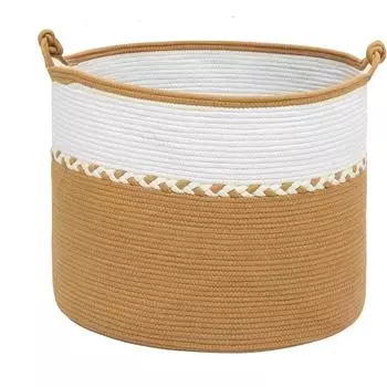 Большая корзина из хлопчатобумажной веревки, корзина для белья, корзина для хранения игрушек, корзина для хранения, домашняя детская корзина для хранения, корзина для одеяла 60*46cm